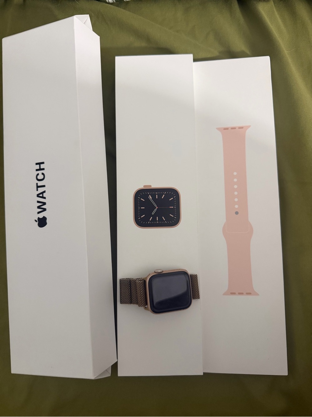 Apple Watch Series 6 Pink Gold Case with Pink Gold Milanese Loop